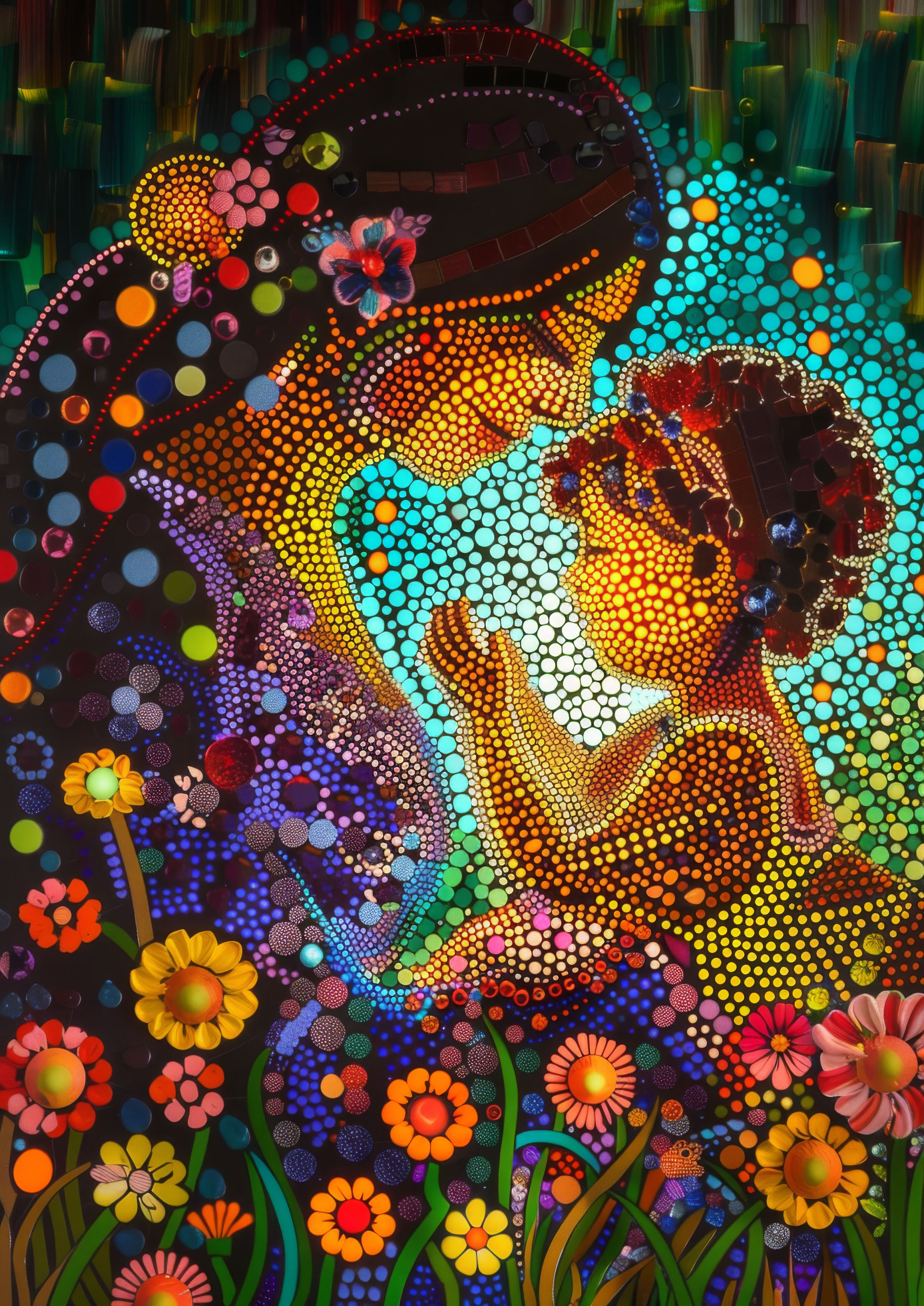 Preview for Mother-child-dot-art-mothers-day-background-93079