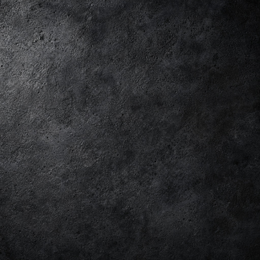 Dark square concrete surface with a rough gray-black texture