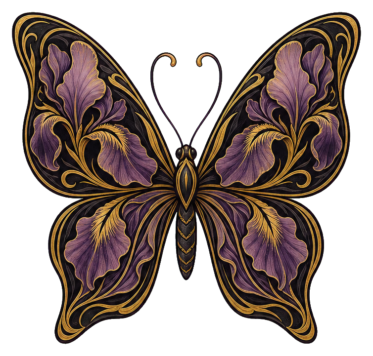 Preview for Art Nouveau Iris Butterfly Sticker