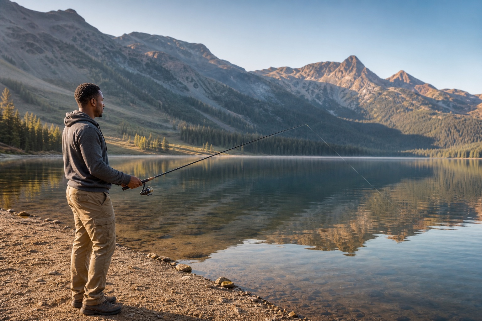 Preview for Mountain Lake Fishing Background