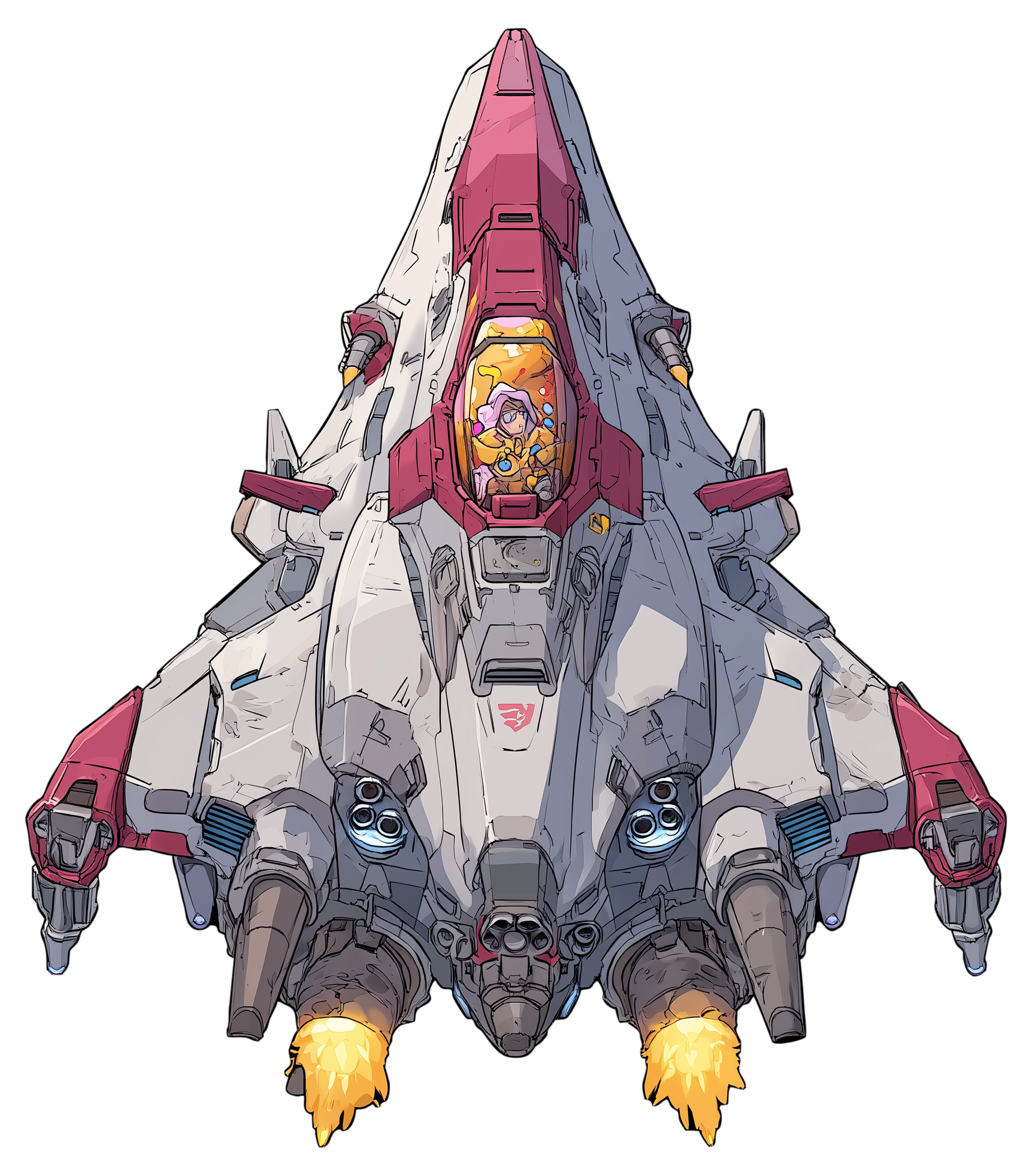 Preview for Futuristic-spaceship-design-sticker-08904