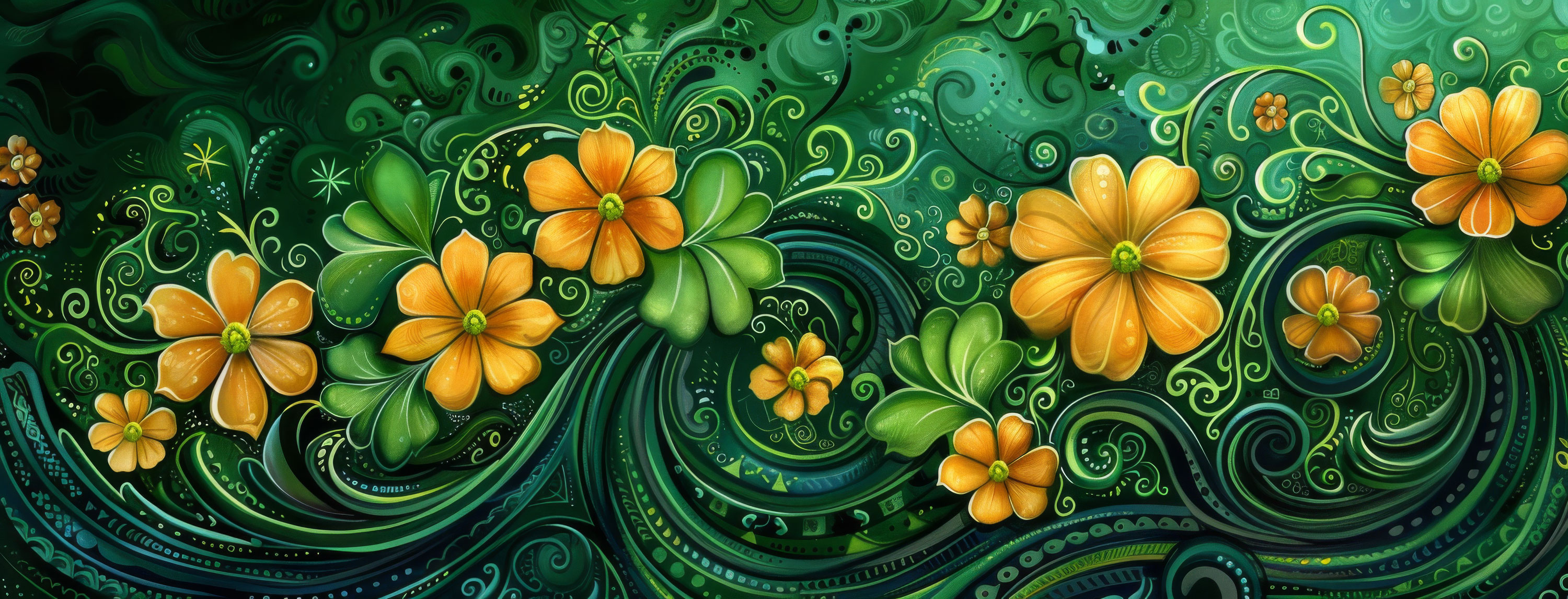 Preview for Vibrant-floral-pattern-design-st-patricks-background-e1445