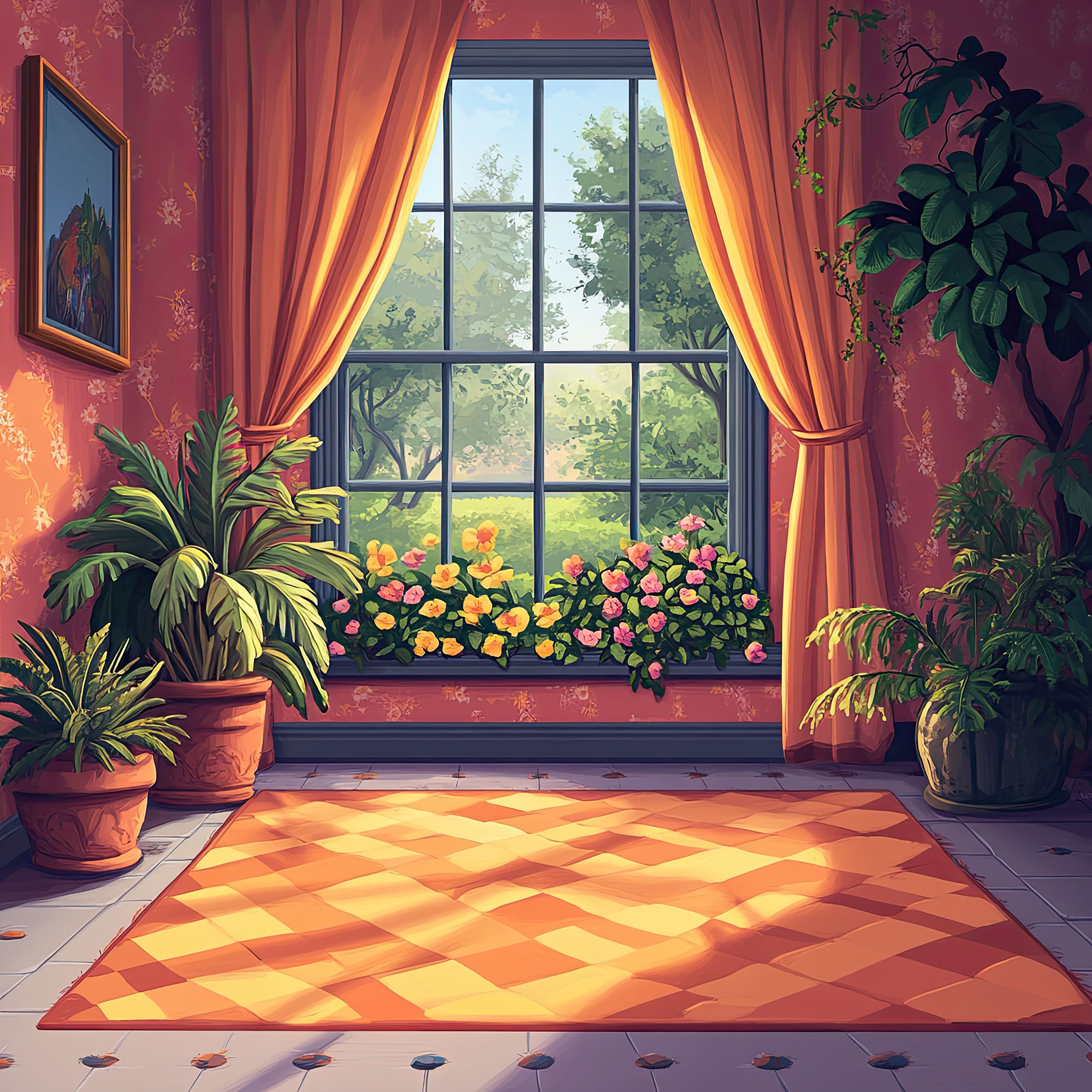 Preview for Serene-indoor-oasis-interior-backdrop-background-73210