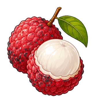 Preview for Lychee Pair Sticker For Food And Fruit Designs