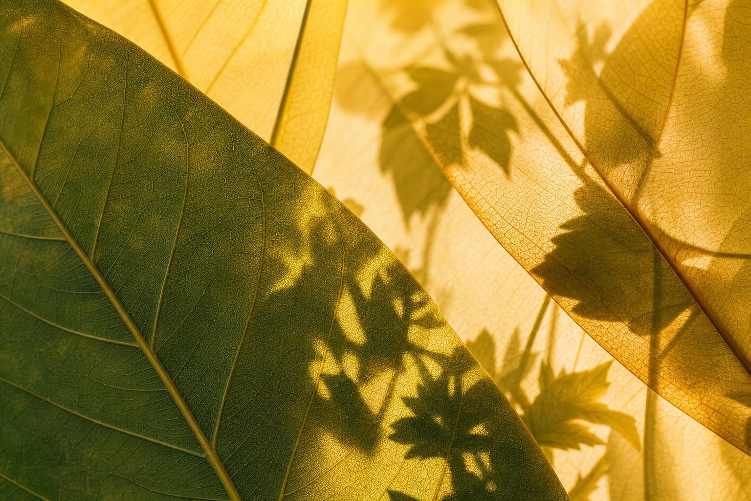 Preview for Amber Leaf Shadow Botanical Background