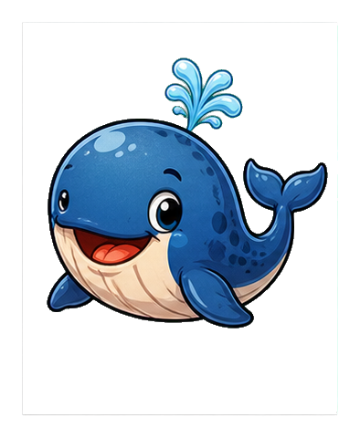 Preview for Smiling Whale Sticker