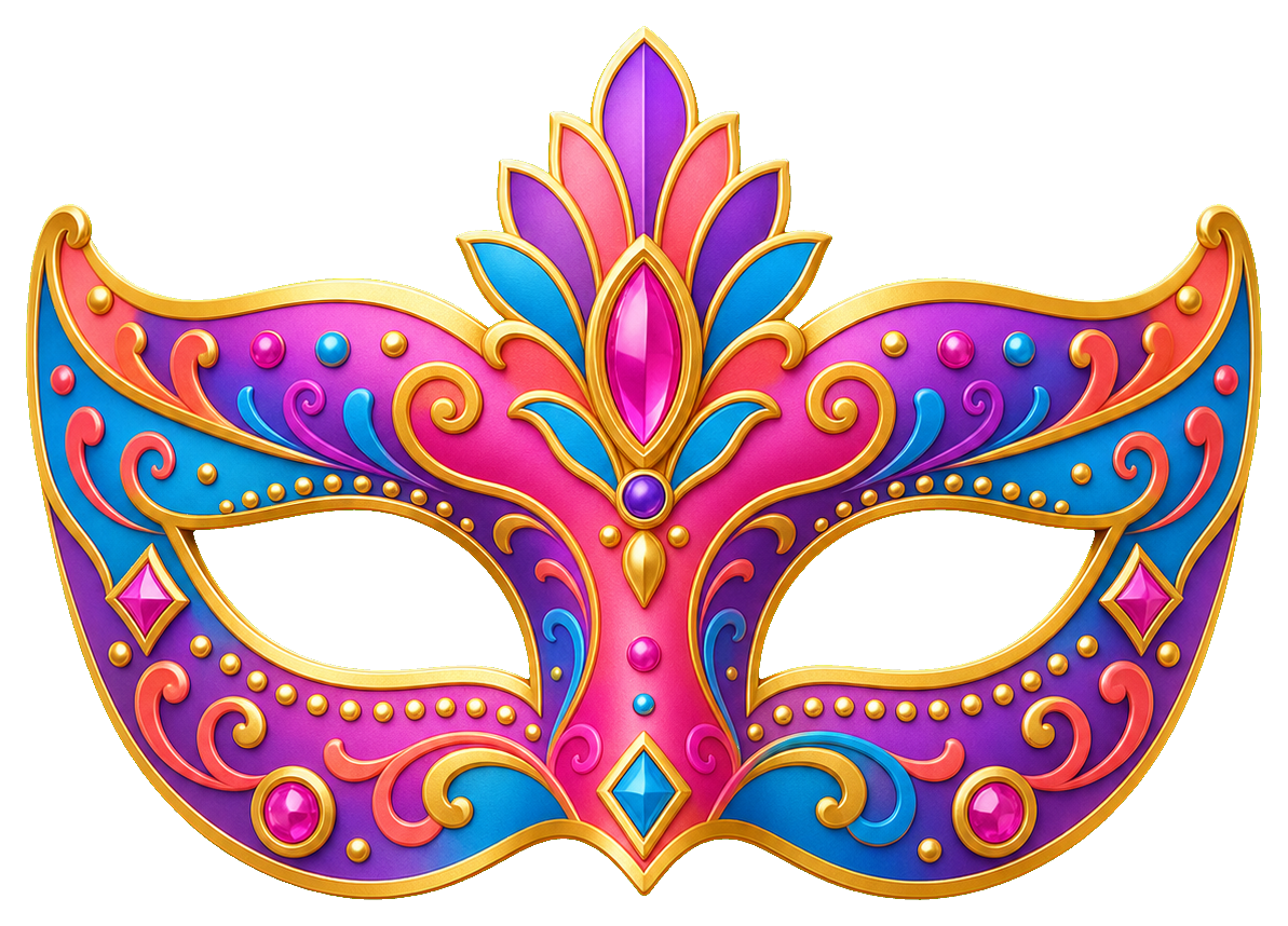 Preview for Colorful Masquerade Mask Sticker