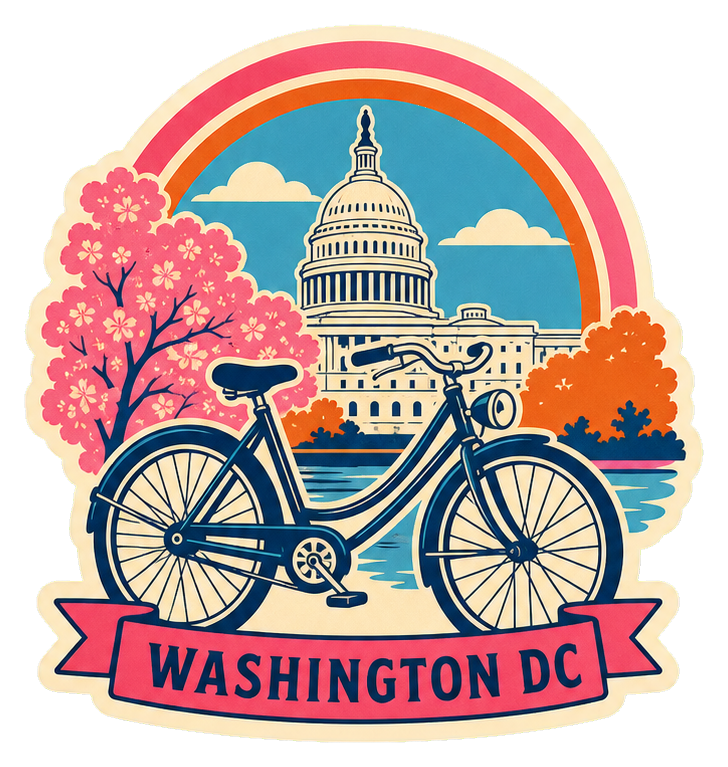 Preview for Washington Dc Bicycle Retro Sticker