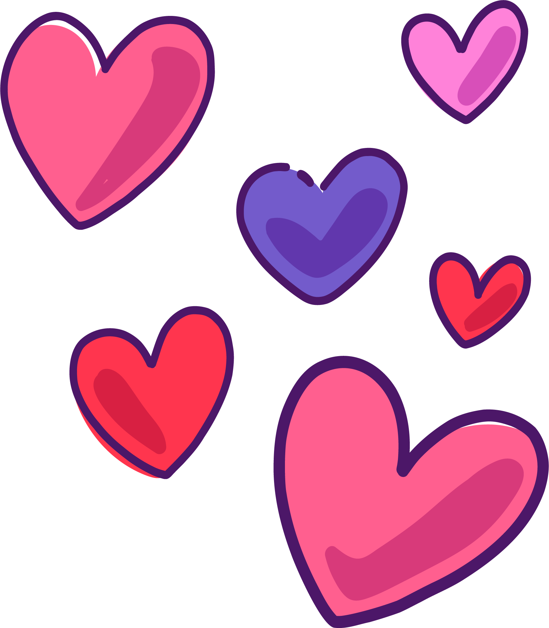 Preview for Colorful-hearts-illustration-love-design-sticker-d75ad