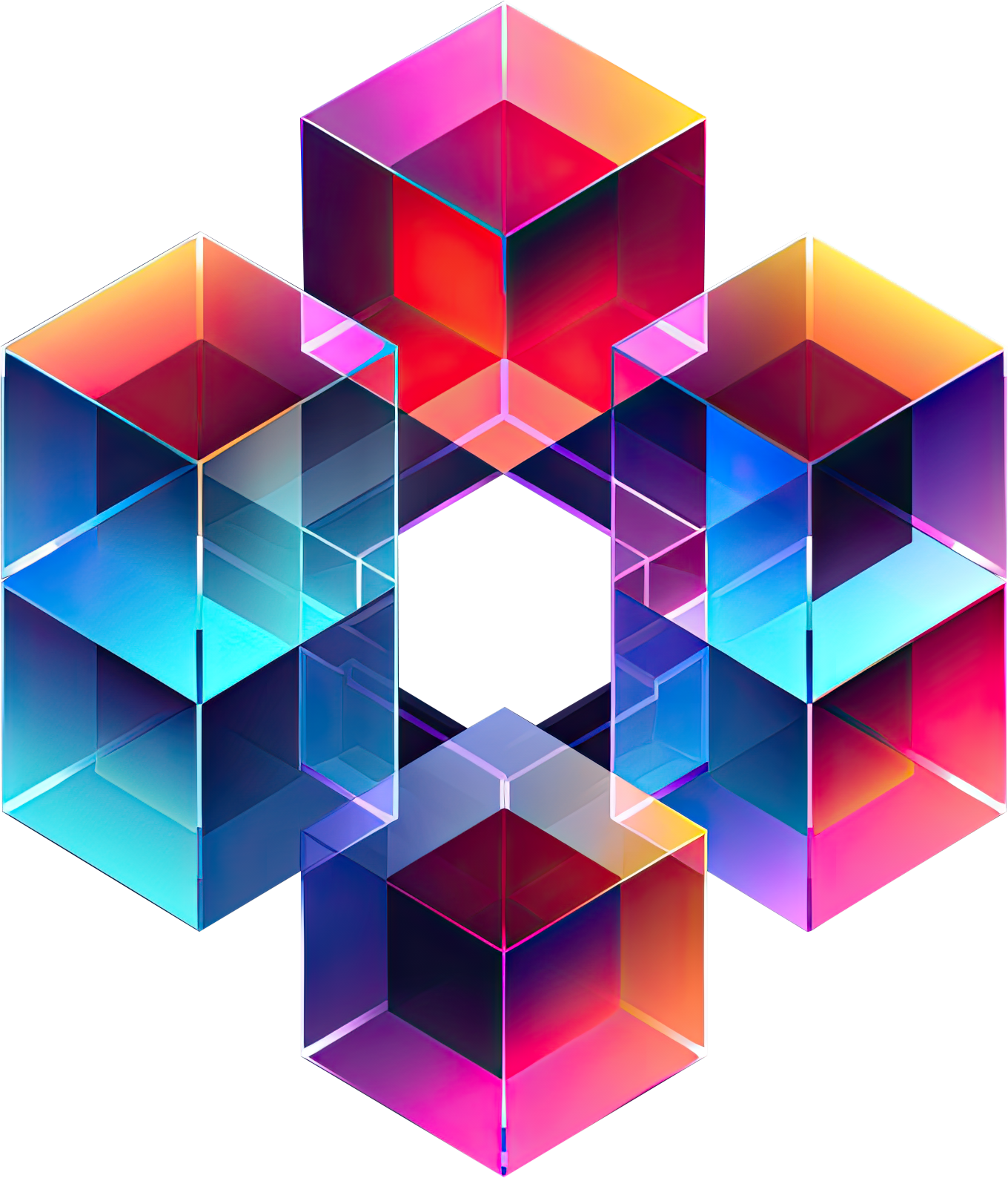 Preview for Vibrant-3d-cubes-design-logo-geometric-sticker-30b16