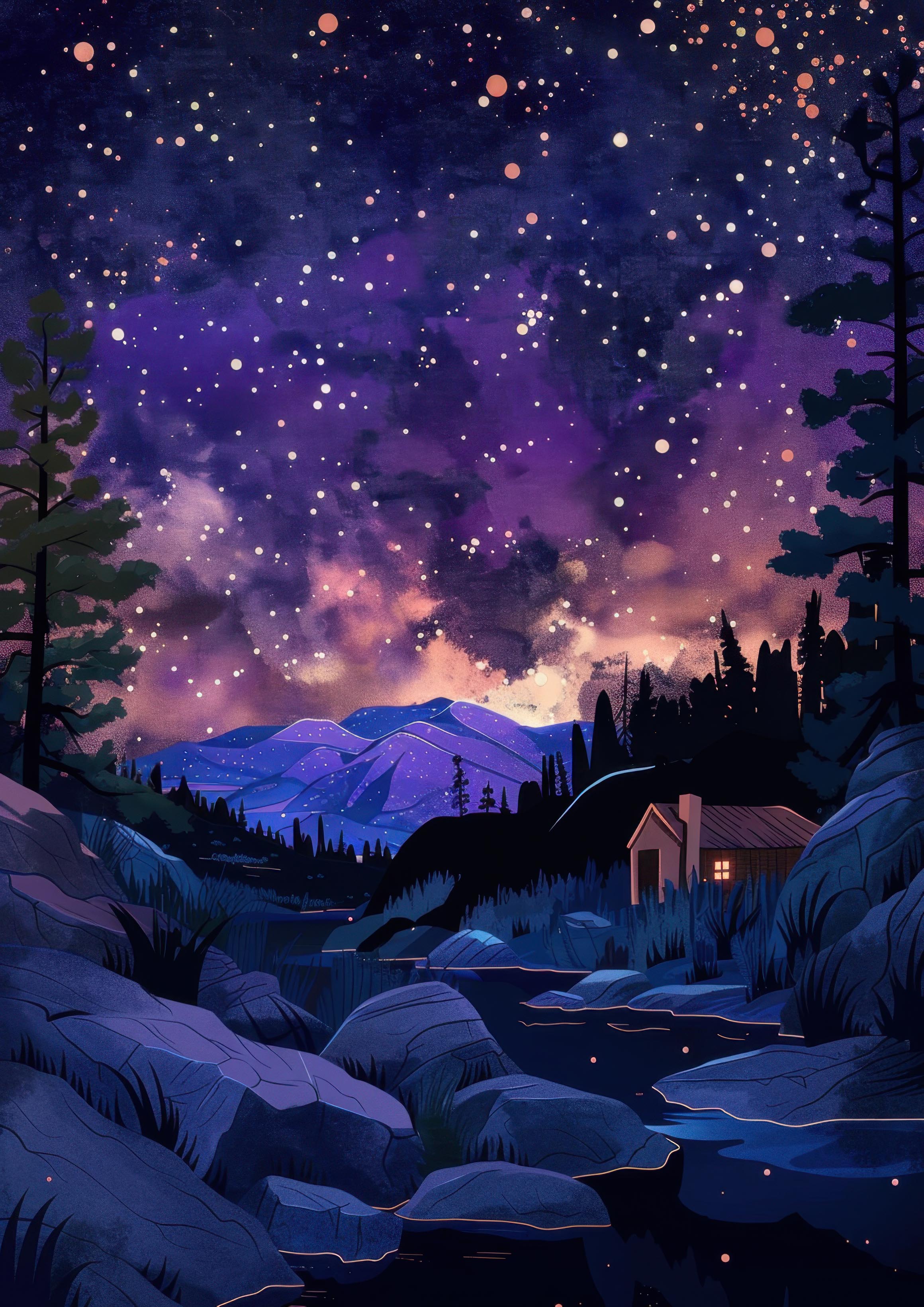 Preview for Serene-night-landscape-astrophotography-photo-background-a2d60