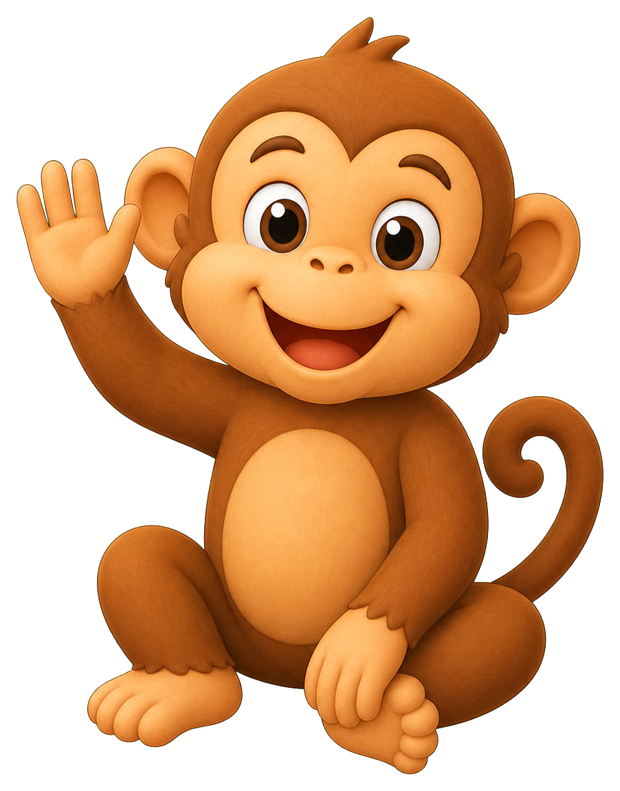 Preview for Waving Monkey Sticker