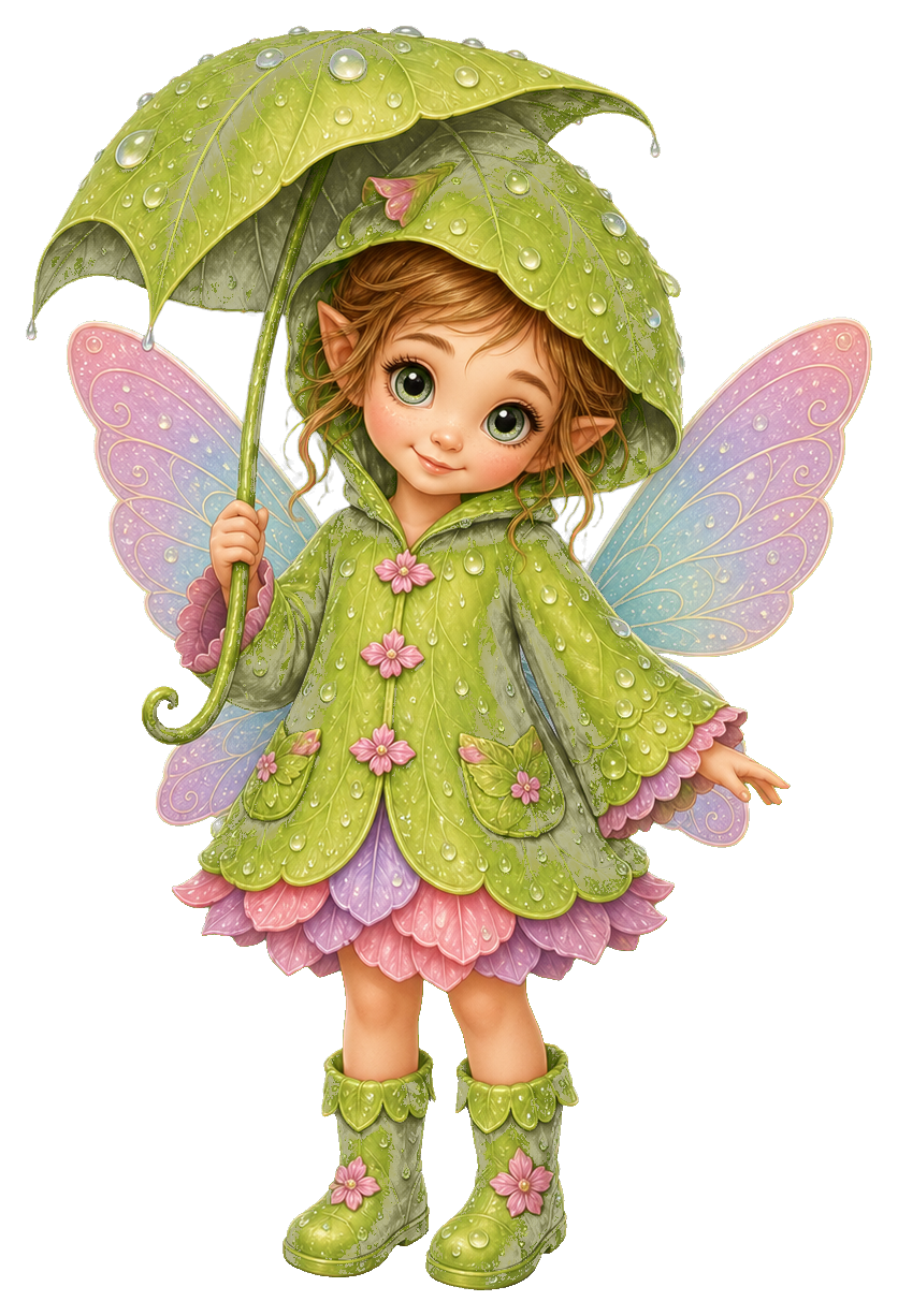 Preview for Fairy Raincoat Leaf Sticker