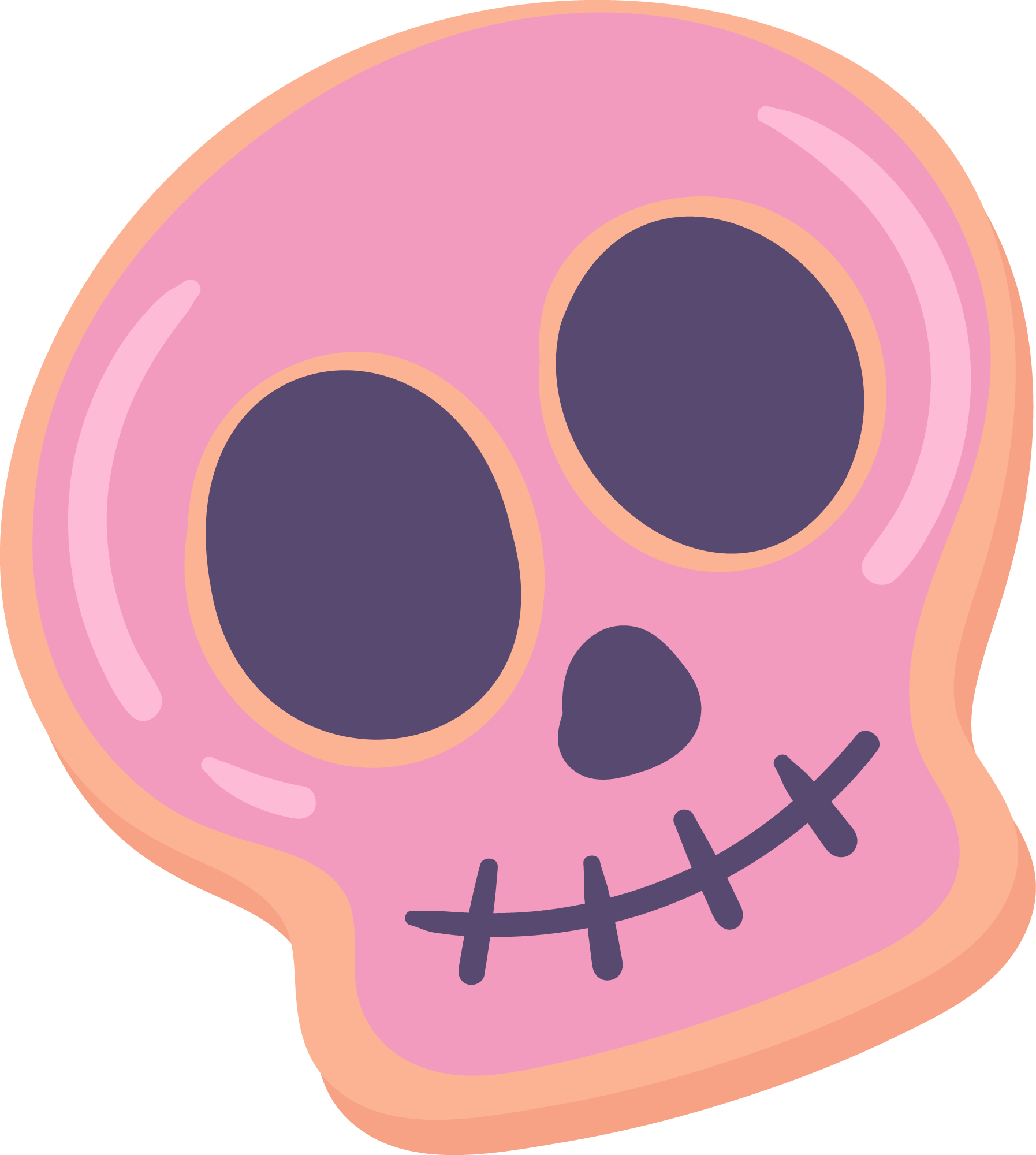 Preview for Pink-skull-icon-halloween-candy-sticker-e7216
