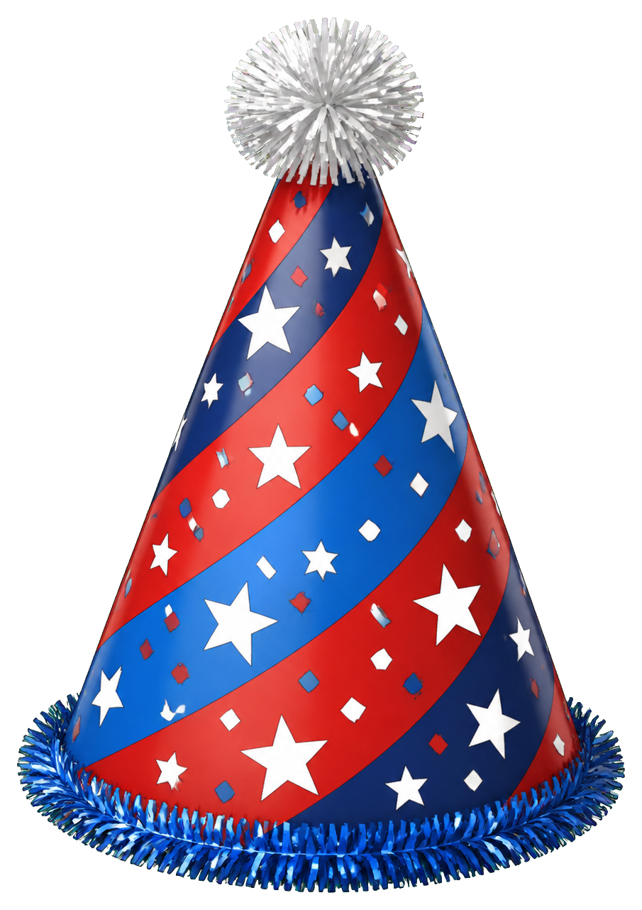 Preview for Red Blue Party Hat Sticker