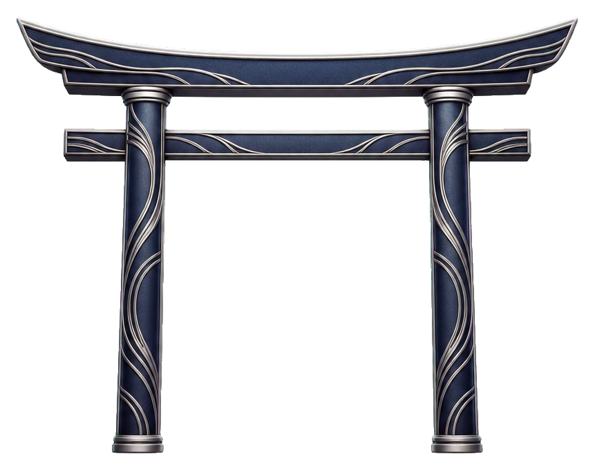 Preview for Silver Filigree Torii Gate Sticker