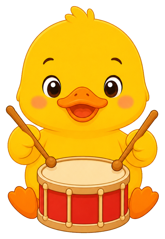 Preview for Duck Drummer Sticker