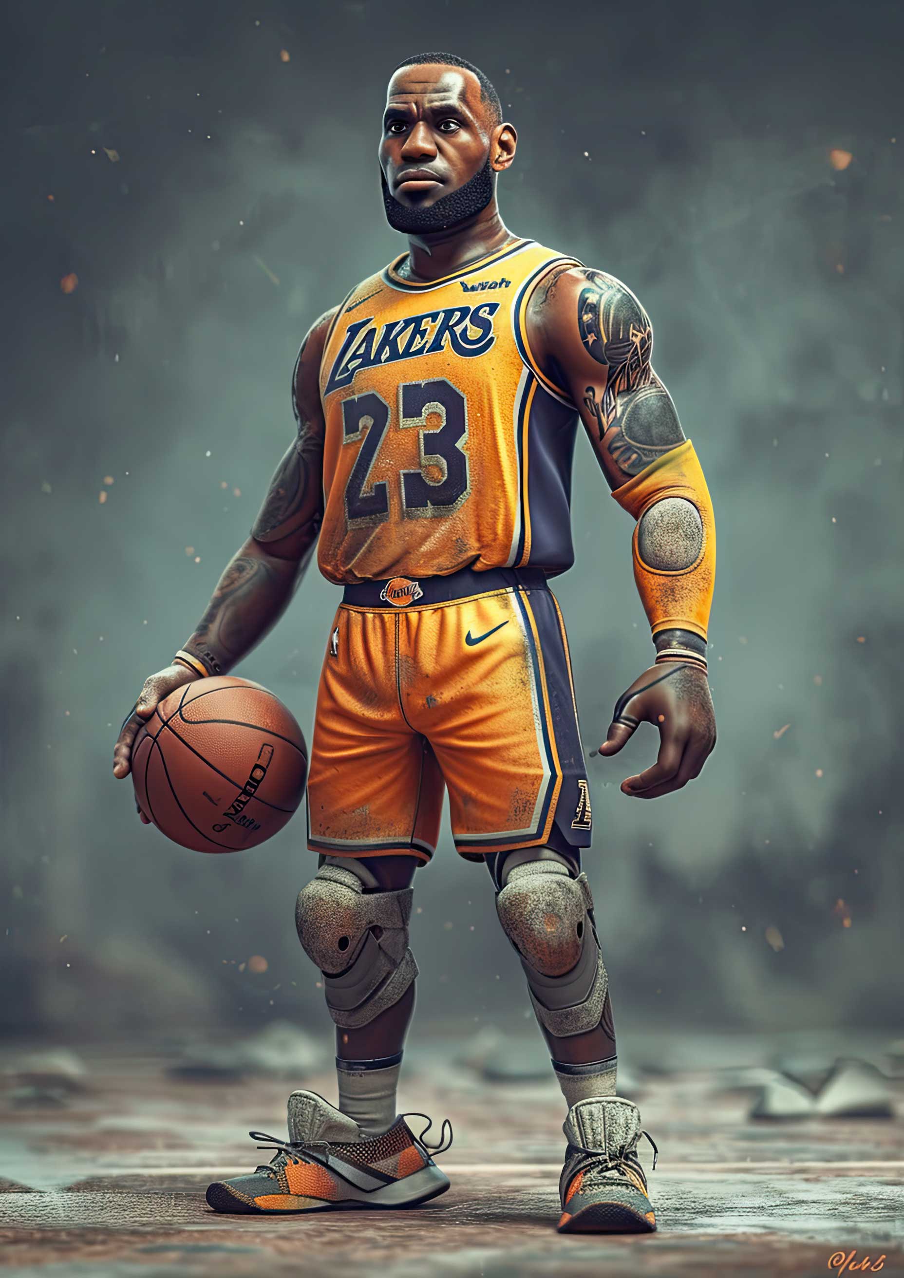 Preview for Futuristic-lakers-player-celebrities-background-ccc3f