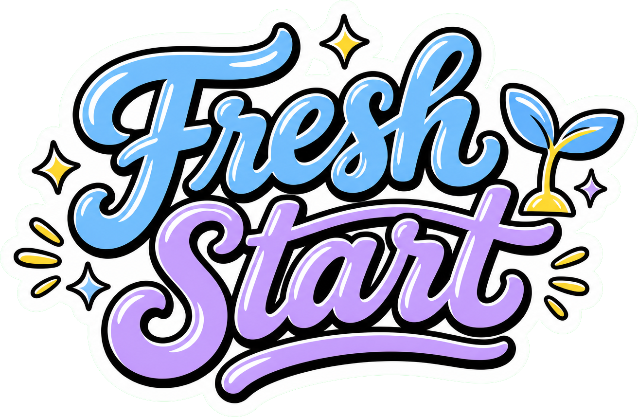 Preview for Fresh Start Quote Sticker Graphic