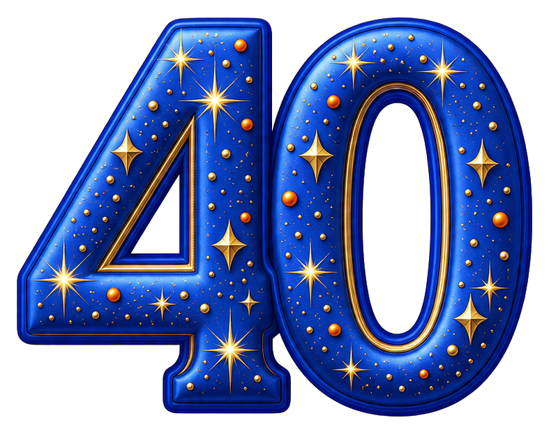 Preview for 40 Golden Sparkle Birthday Number Sticker