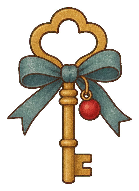 Preview for Muted Gold Christmas Key Sticker