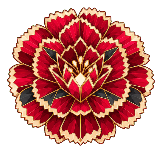 Preview for Art Deco Carnation Rosette Sticker