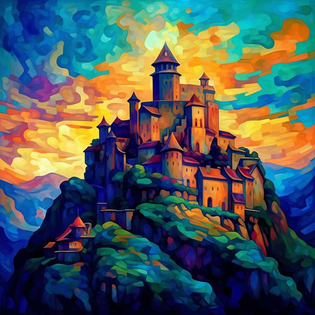 Preview for Fantasy Castle Town City Background