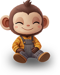 Preview for Smiling-cartoon-monkey-character-sticker-22f12