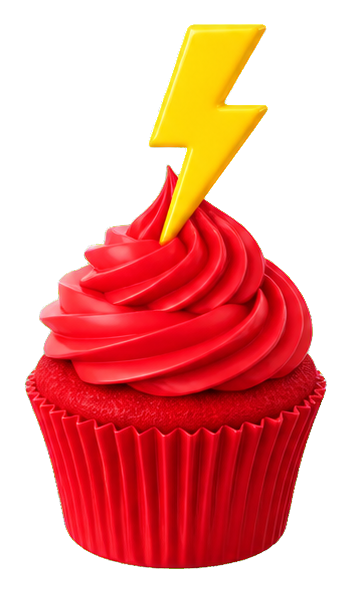 Preview for Comic Cupcake Sticker For Birthday Designs