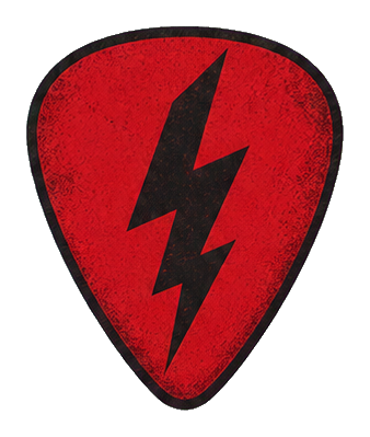 Preview for Crimson Lightning Guitar Pick Sticker