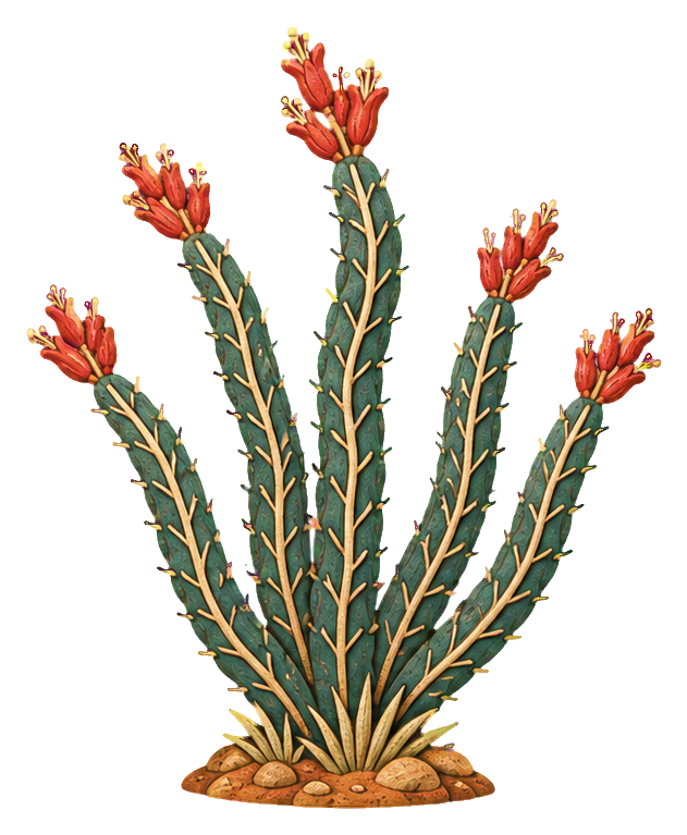 Preview for Sgraffito Desert Plants Ocotillo