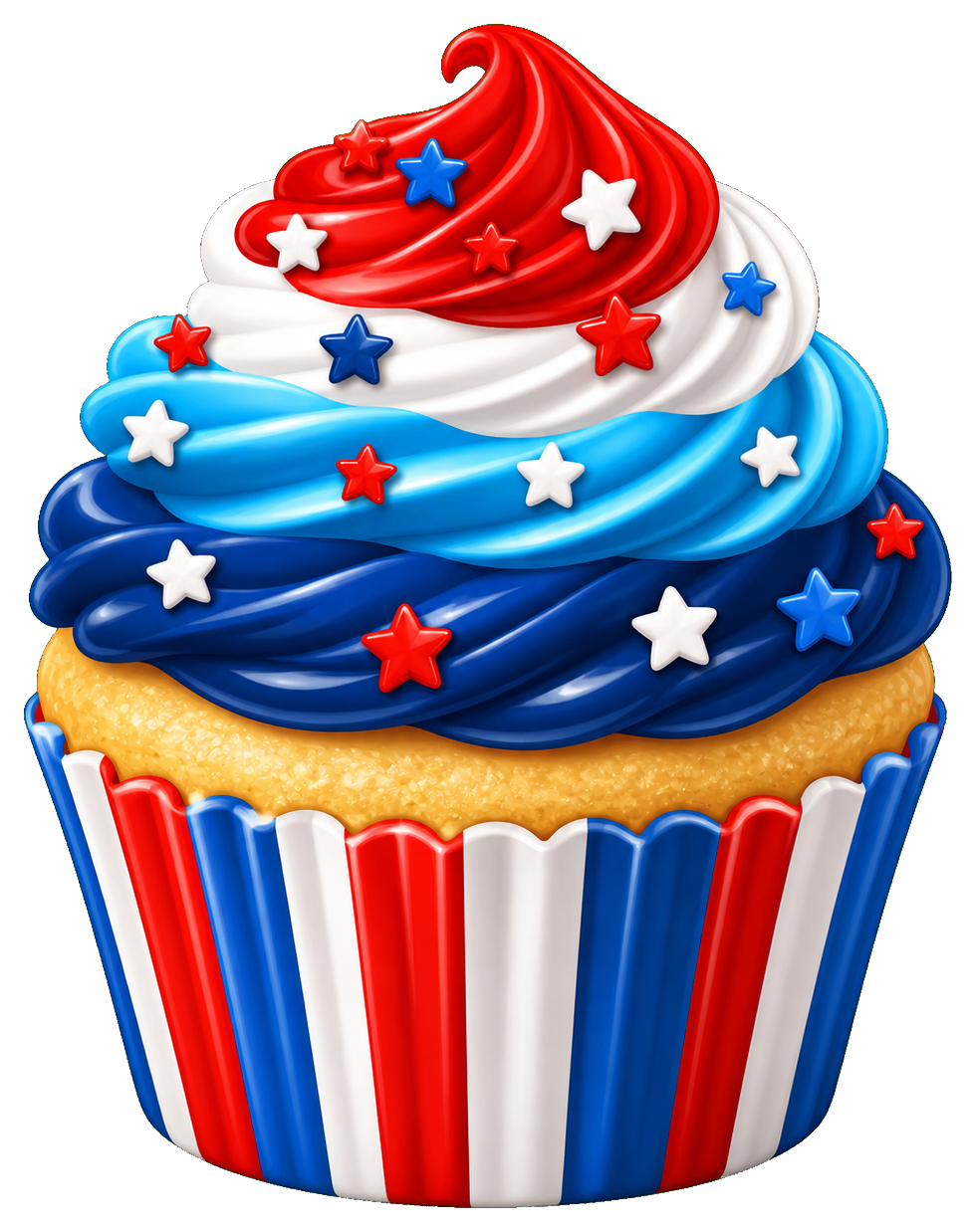 Preview for Star Spangled Cupcake Sticker