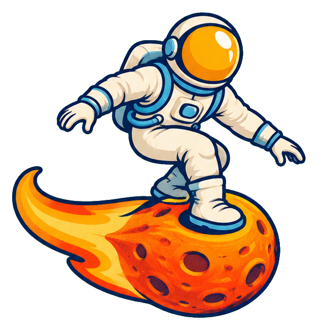 Preview for Comet Surfing Astronaut