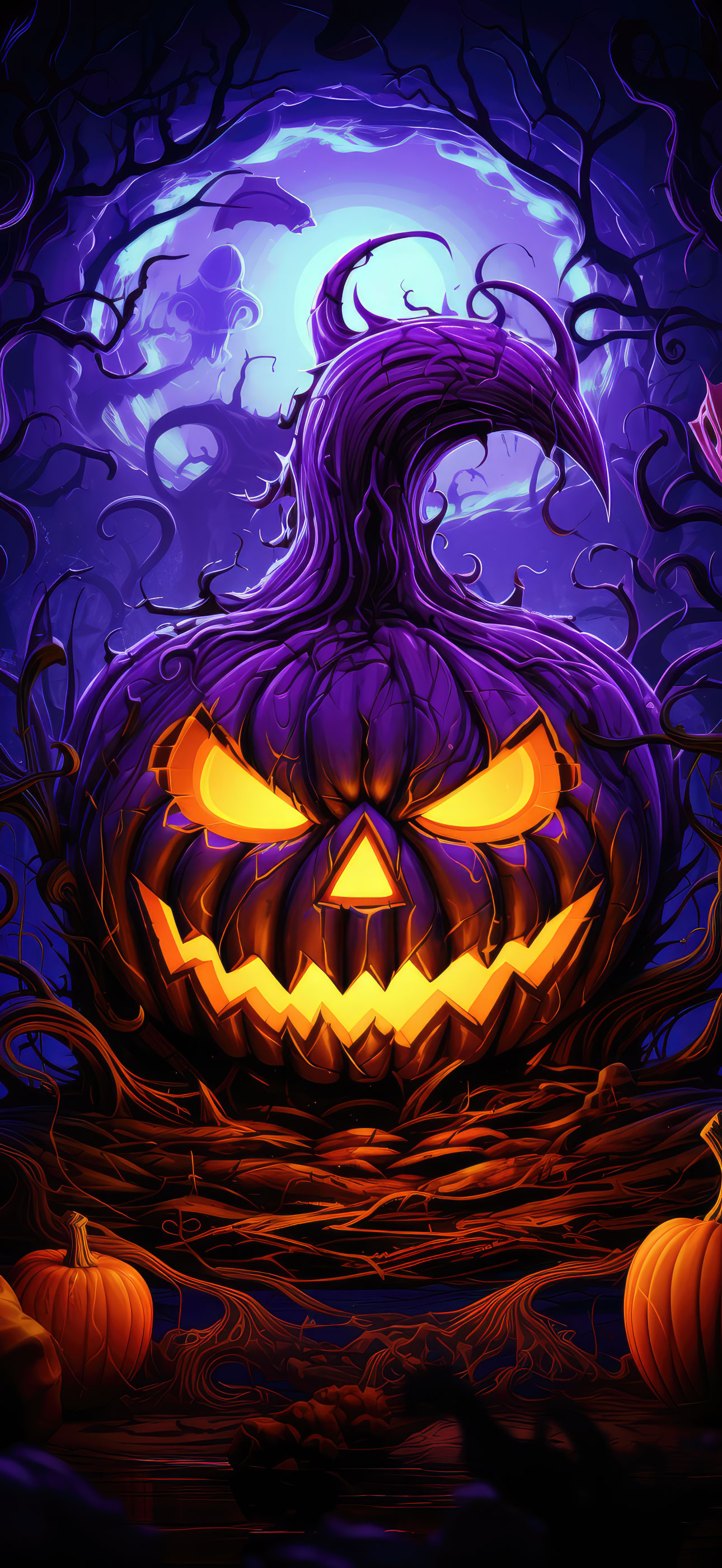 Preview for Halloween-spooky-pumpkin-design-halloween-phone-background-f1591
