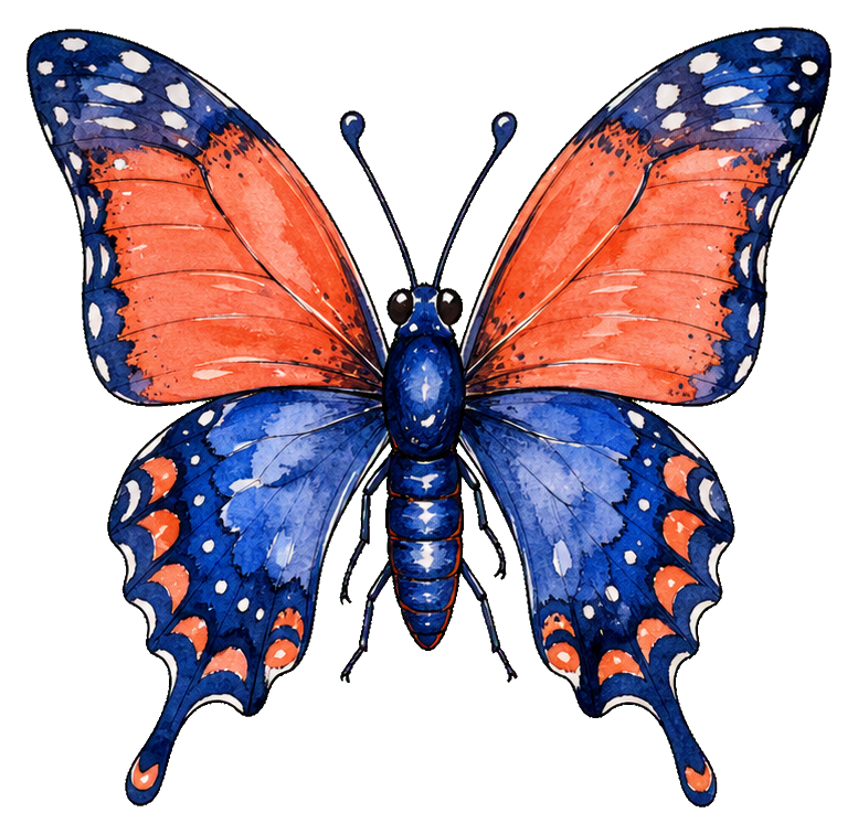 Preview for Coral Swallowtail Butterfly Sticker