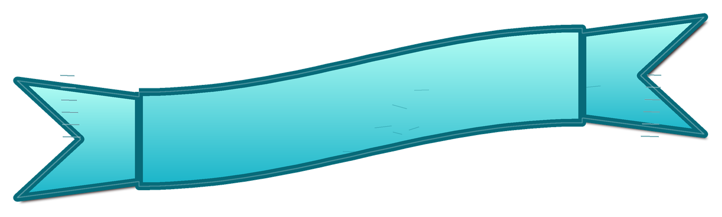 Preview for Aqua Double Fold Ribbon Sticker