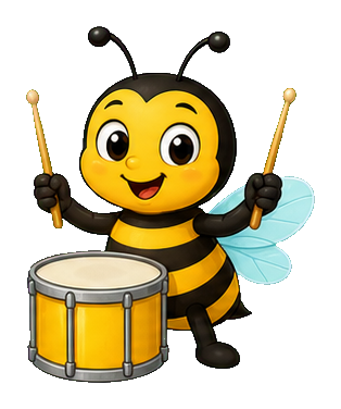 Preview for Bee Drummer Sticker