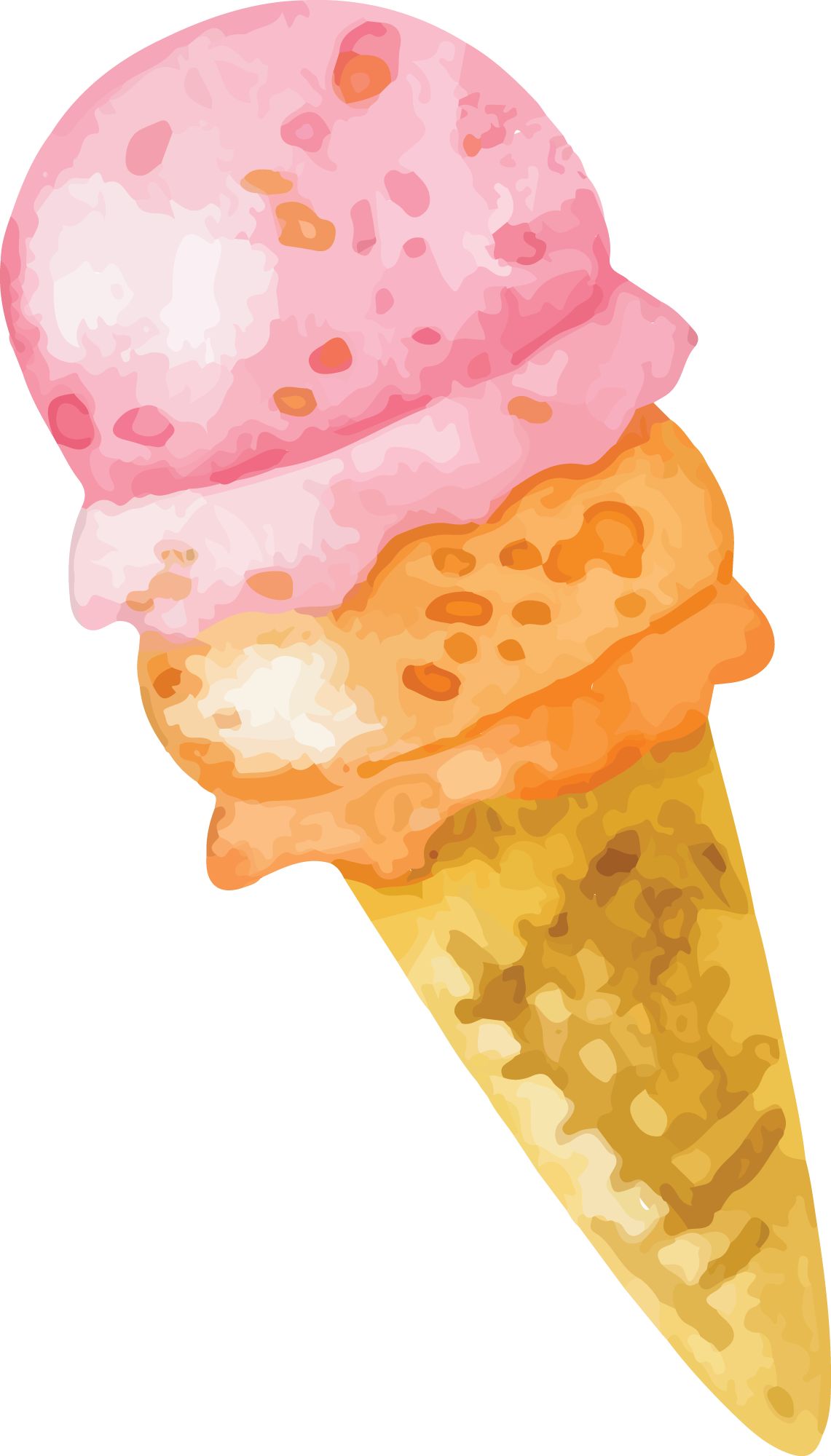 Preview for Colorful-ice-cream-cone-illustration-summer-watercolor-sticker-cf43e