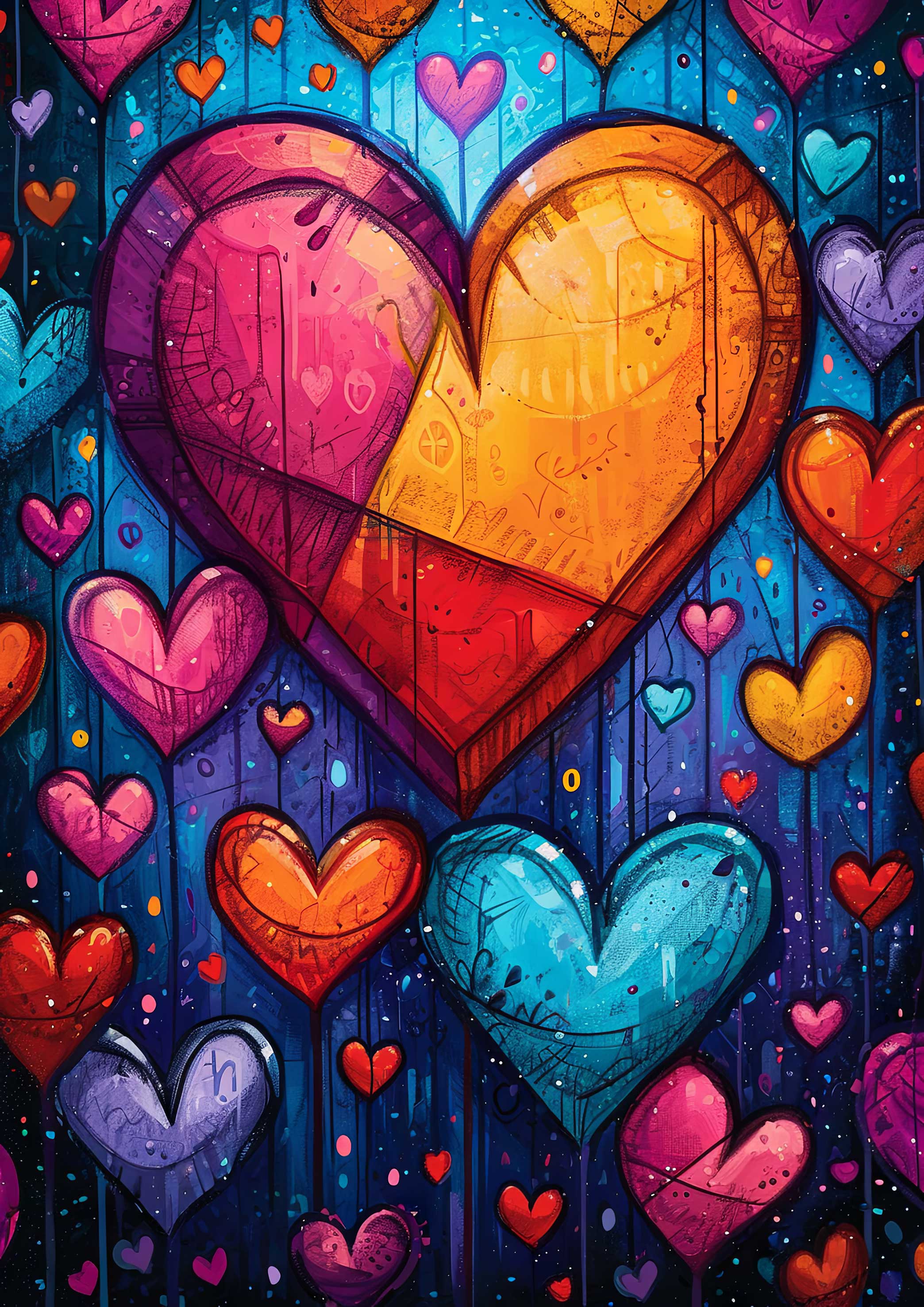 Preview for Vibrant-heart-illustration-love-background-d46cf