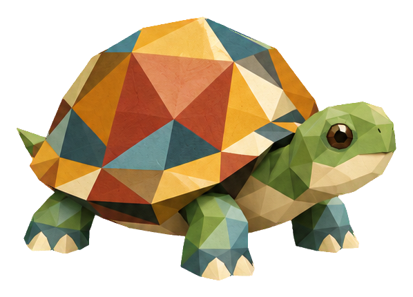 Preview for Low Poly Forest Animals Box Turtle