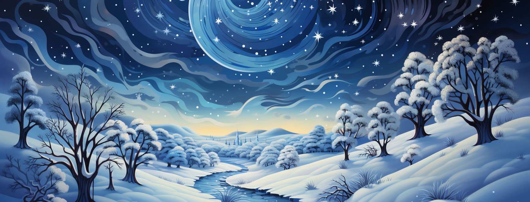 Preview for Winter-night-sky-landscape-christmas-cover-background-5719b