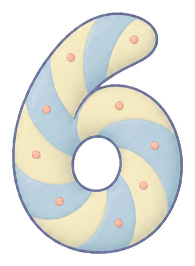 Preview for Pastel Swirl Number 6 Sticker
