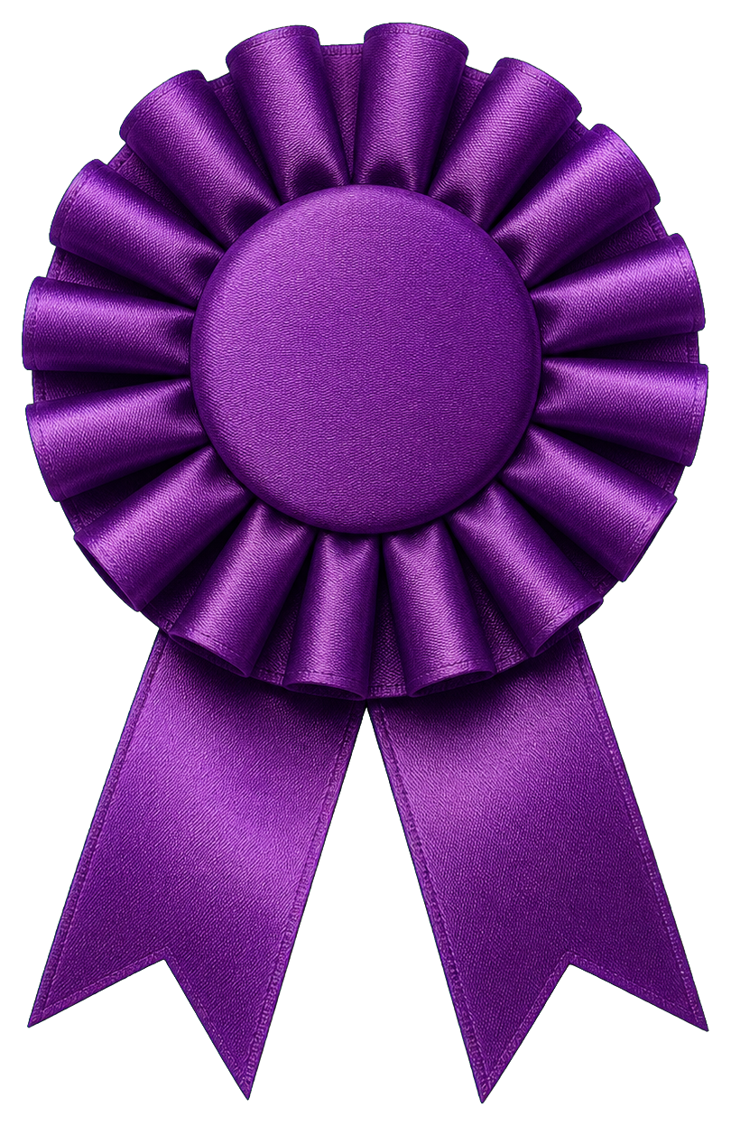 Preview for Purple Award Ribbon Bow Sticker