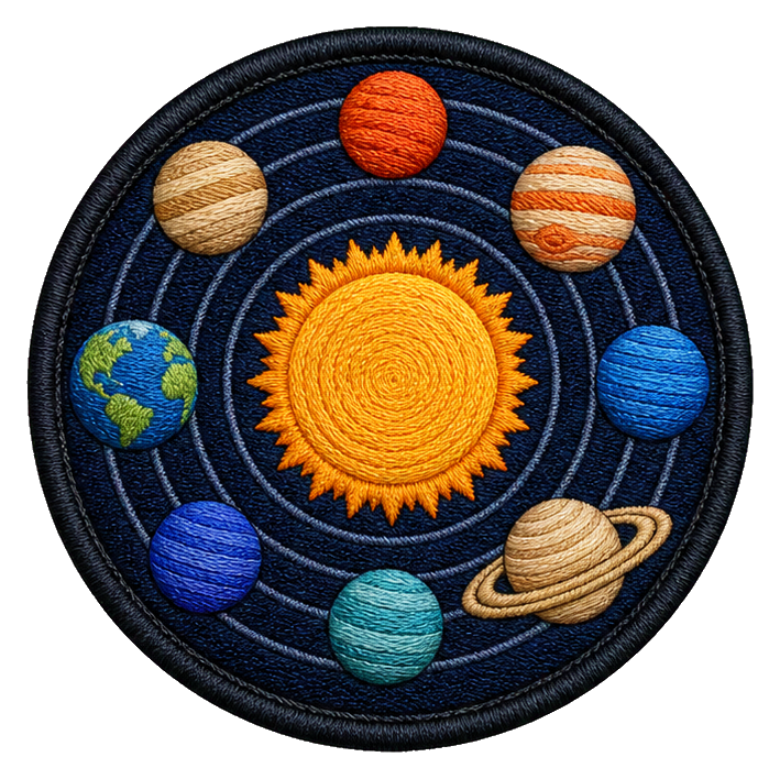 Preview for Embroidered Solar System Sticker