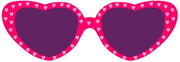 Preview for Heart-shaped-sunglasses-pink-frames-sticker-432af
