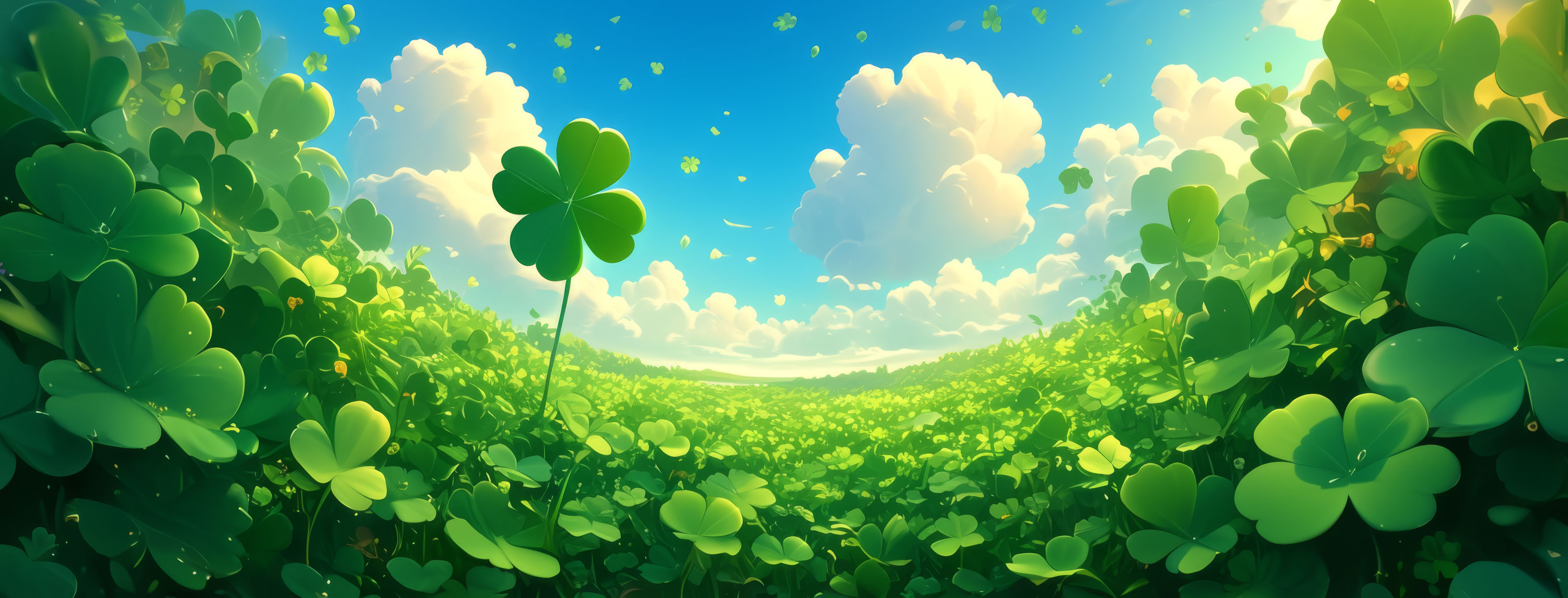 Preview for Four-leaf-clover-field-st-patricks-background-a5858