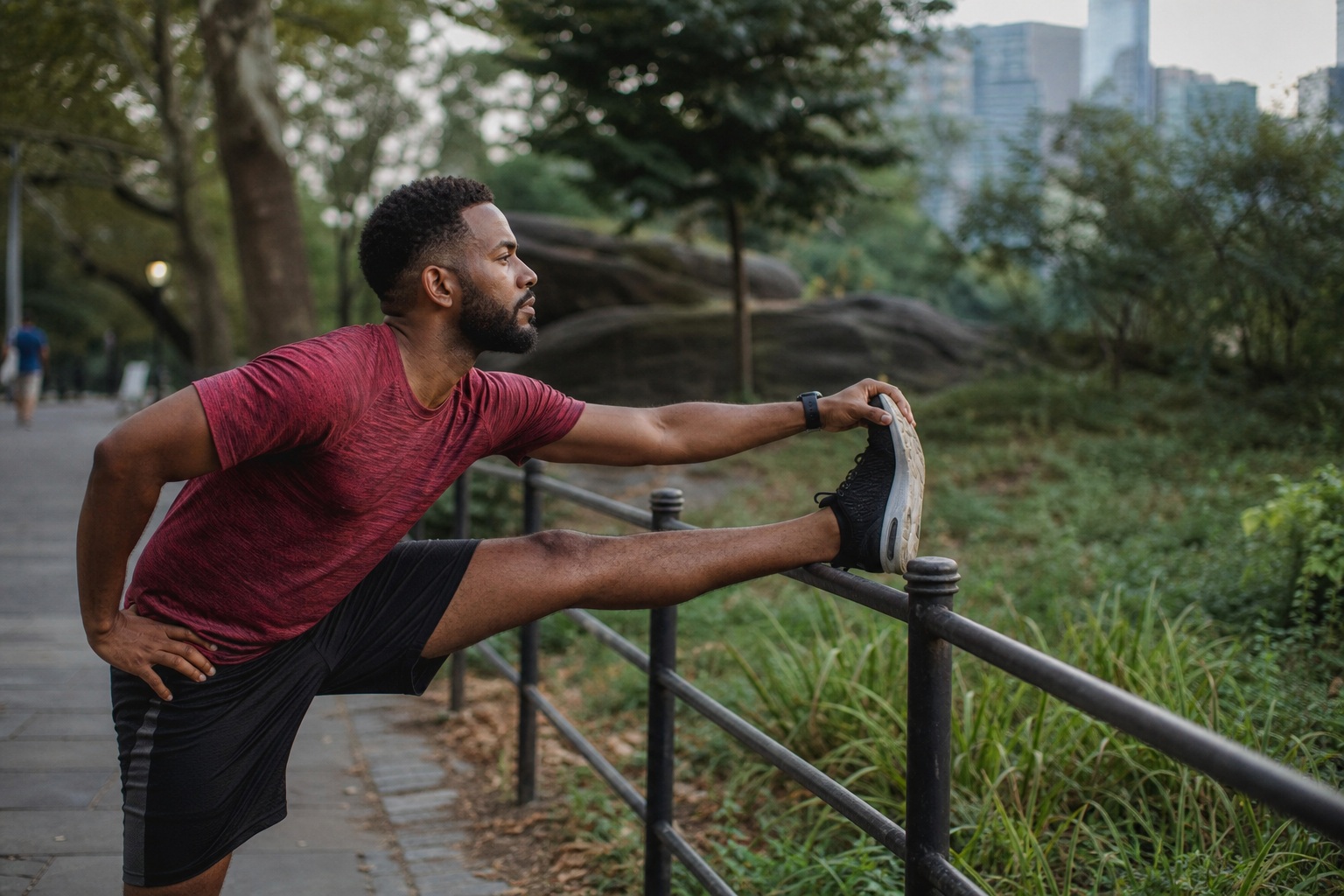 Preview for Public Park Stretching Scene Background