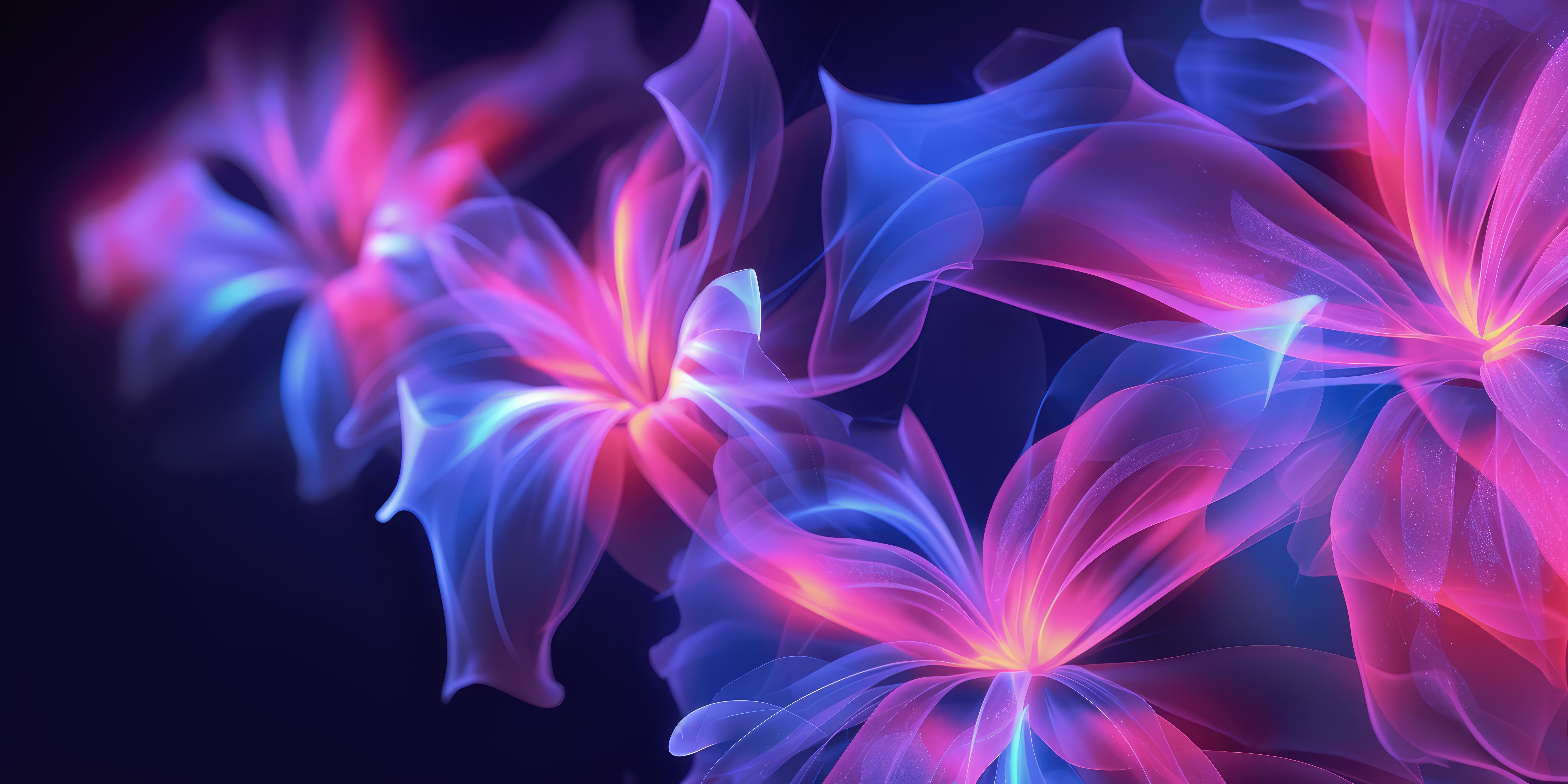 Preview for Neon-floral-design-abstract-background-34370