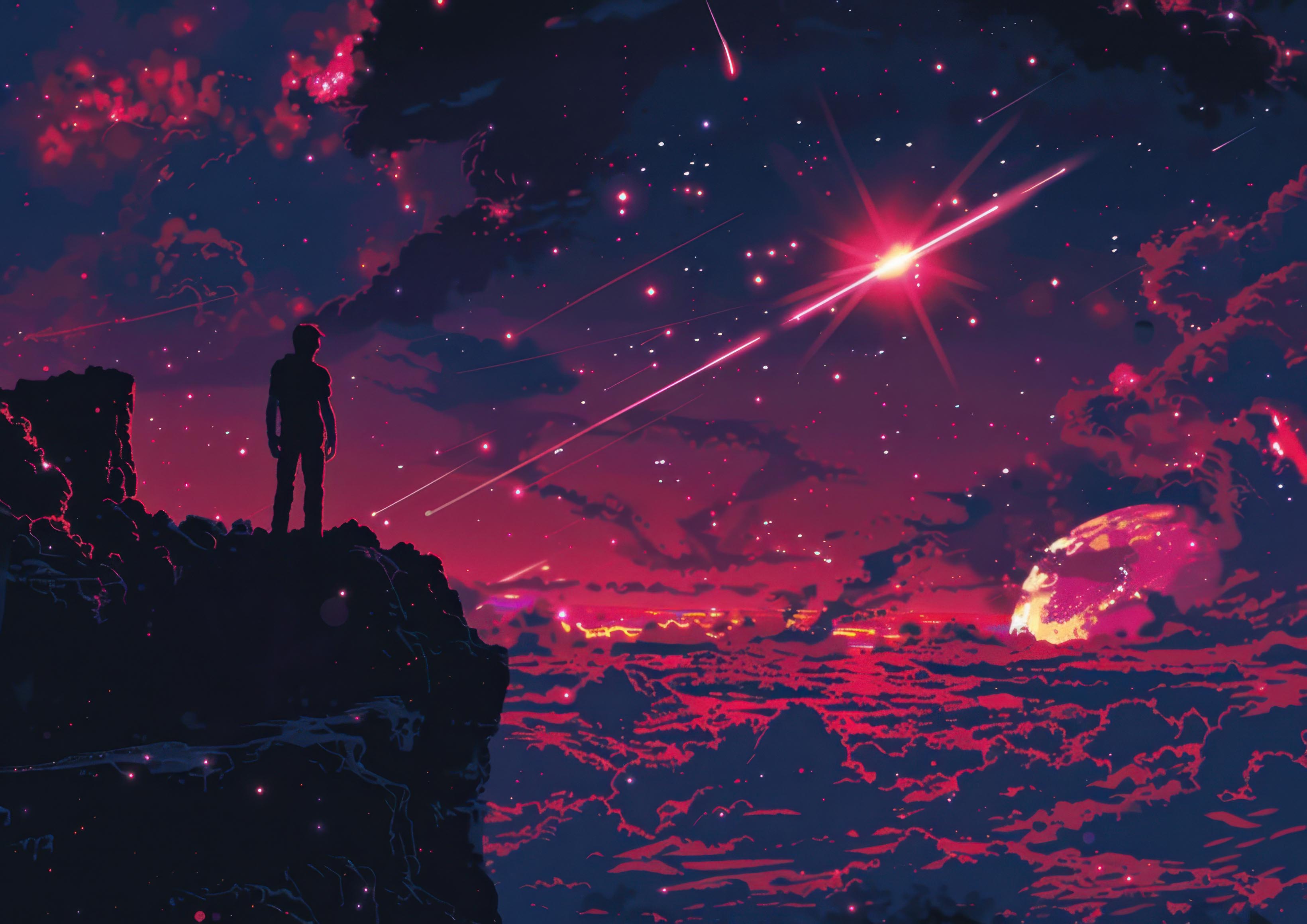 Preview for Cosmic-landscape-silhouette-astrophotography-photo-background-2f0e9