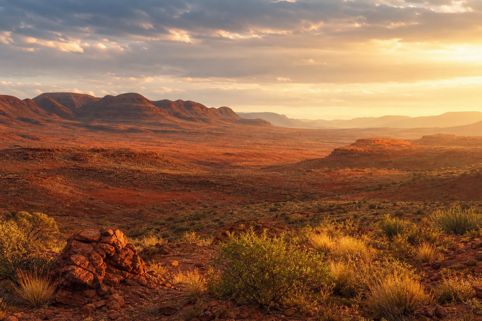 Preview for Golden Afternoon Red Earth Valley Background